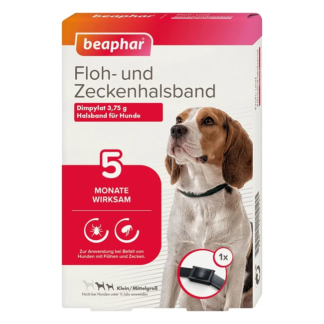 Beaphar Floh- und Zeckenhalsband für Hunde 60cm - bis zu 5 Monate wirksam