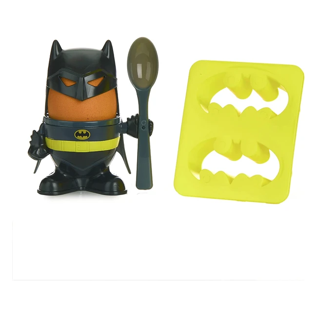 Set da colazione Batman con portauova tagliapasta e cucchiaio - Licenza ufficia