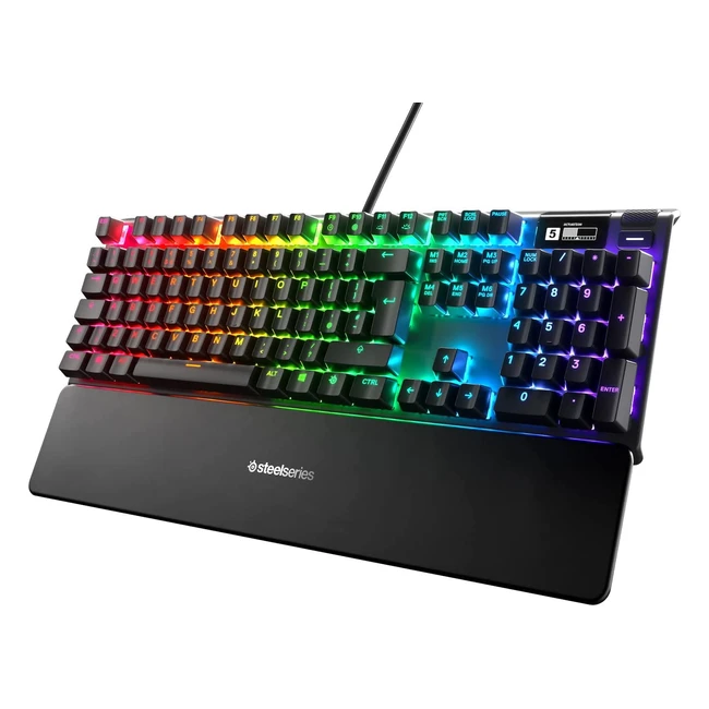 SteelSeries Apex Pro Keyboard - Adjustable Actuation Switches OLED Display Eng