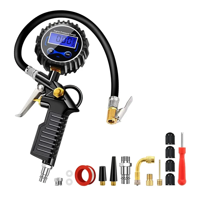 Manometro digitale per pneumatici Anykuu 220psi - Alta precisione per auto, moto, biciclette e SUV