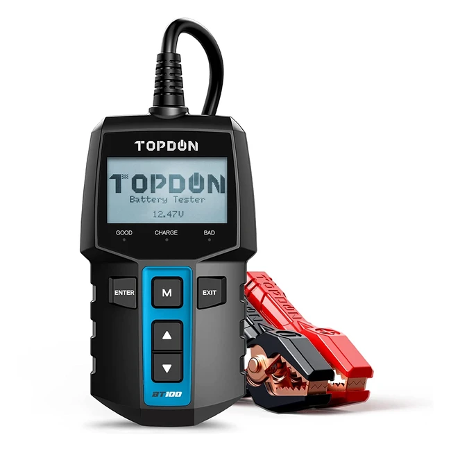 Tester Batterie Topdon BT100 12V - Analisi Precisa e Rapida - Auto, Camion, Moto, ATV, Barca