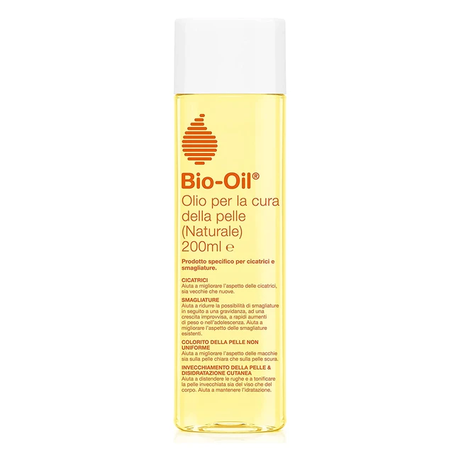 BioOil - Olio naturale per la cura della pelle, smagliature, cicatrici e macchie cutanee 200ml