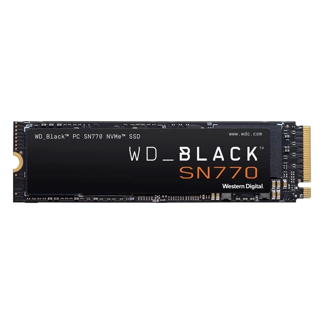 WDBLACK 1TB SN770 M2 2280 PCIe Gen4 NVMe Gaming SSD - Bis zu 5150 MBs Lesegesc