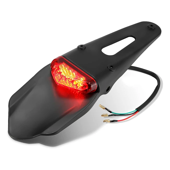 Luz trasera LED para motocicleta Yunyoda - Guardabarros Fender Stop trasero MX Trail Supermoto
