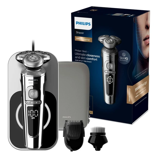 Philips Shaver Series 9000 - Wet  Dry Electric Shaver with SkinIQ SP986314