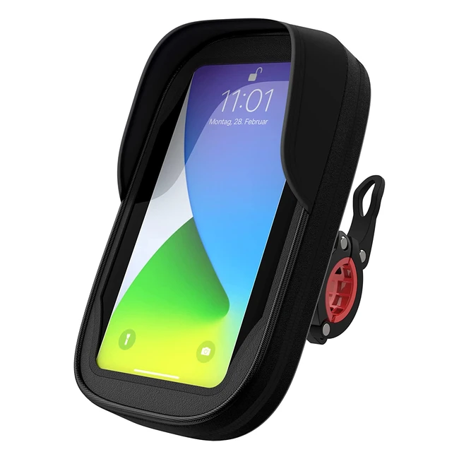 Sacoche étanche pour téléphone portable - Support vélo rotatif 360° - Compatible avec iPhone 13/12/11, Samsung S8/S9/S21/S20, Huawei, Xiaomi - Plauso
