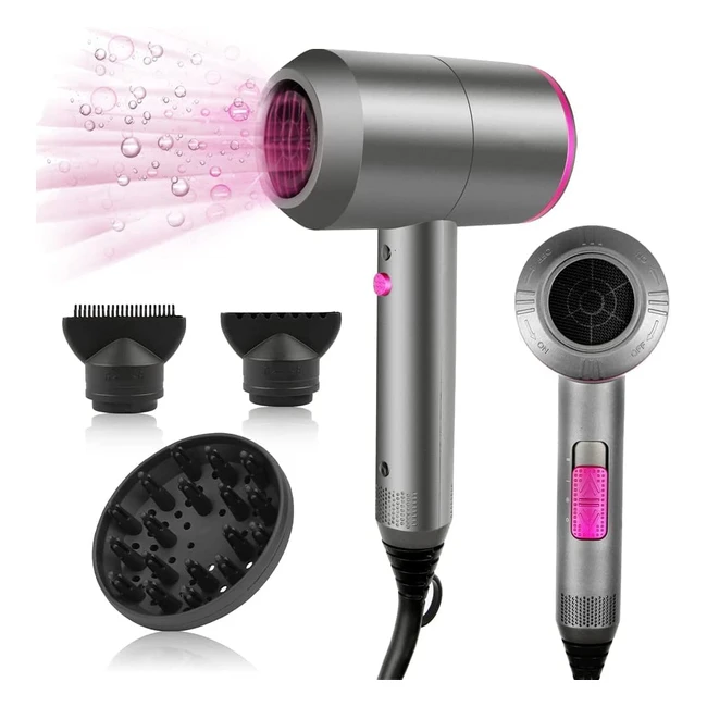 2000W Casamaa Professional Hair Dryer - Quick Drying, Ionic, 2 Speed, 3 Heat, Cool Shot, 1 Diffuser, 2 Concentrator