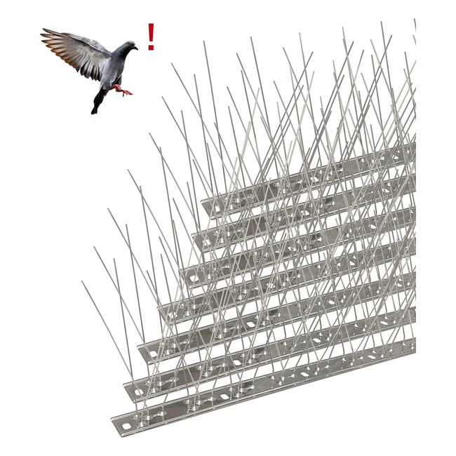 Pack de 20 pics antipigeon en acier inoxydable AOKKR - Éloigne pigeons, corbeaux, moineaux et chats