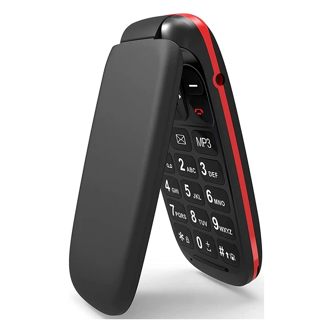Ushining Flip Phone - Basic GSM Dual SIM Lightweight Simple Unlocked 18Black