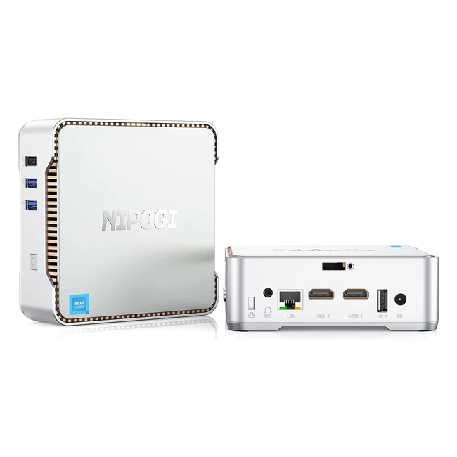Mini PC Nipogi GK3Pro Windows 11 Intel Celeron N5105 12GB DDR4 256GB M2 SSD - Pantalla Triple 4K - Office Business