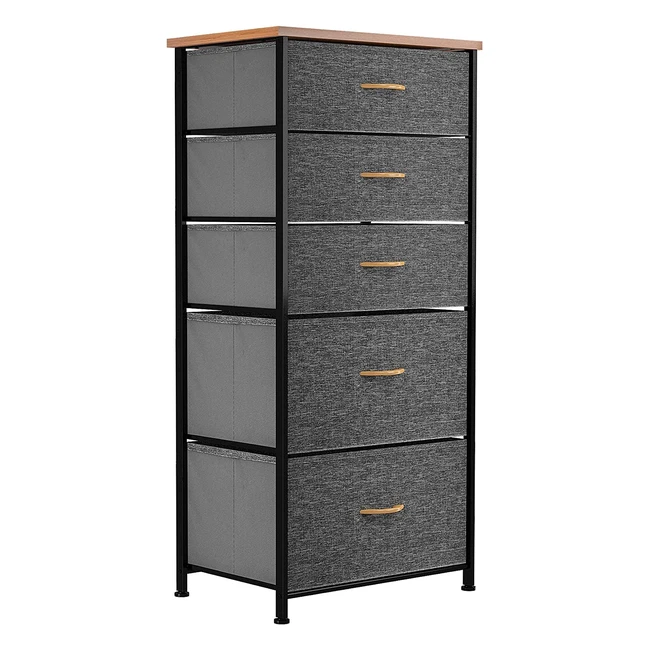 Yitahome Cationic Fabric Chest of Drawers - 5 Drawer Storage Organizer for Bedroom, Living Room, and Closet