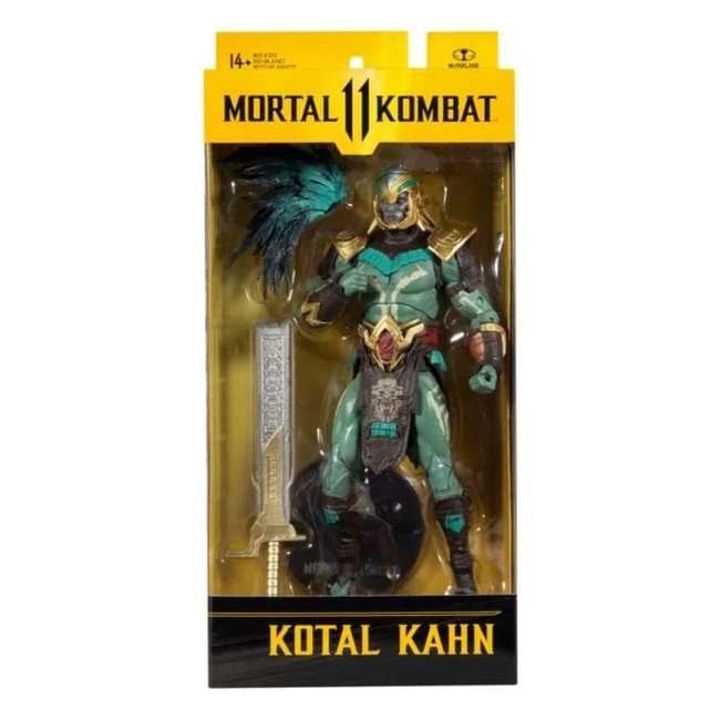 Figura McFarlane Toys Mortal Kombat Kotal Kahn 7in WV7 con Ultra Articulación