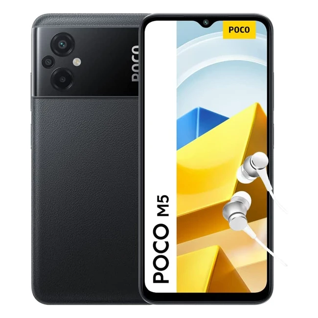 Xiaomi Poco M5 Smartphone ohne Vertrag - 90Hz FHD DotDrop Display, MediaTek Helio G99, 50MP AI Dreifachkamera, 5000mAh, NFC - Schwarz DE Version