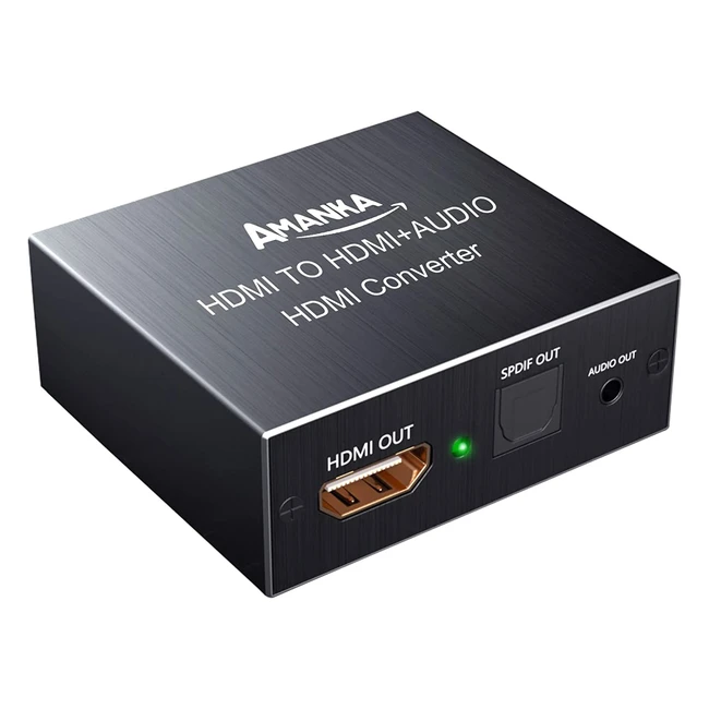 Extractor de audio HDMI Amanka Ultra HD 4K con salida de audio óptica SPDIF/toslink y jack 3.5mm para PS3 PS4 Bluray DVD Xbox TV