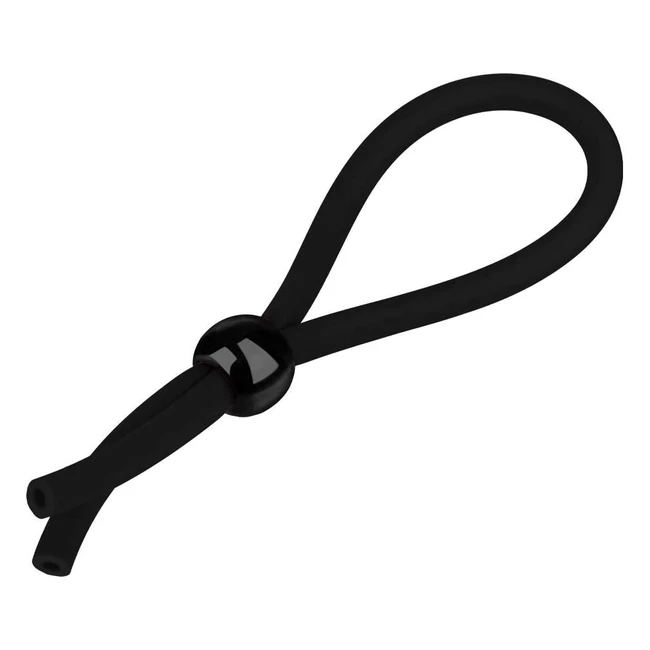 EIS verstellbarer Silikon Cockring 16cm - für Männer und Paare - Sexspielzeug für härtere Erektionen und bis zu 6cm Testikelvergrößerung - schwarz
