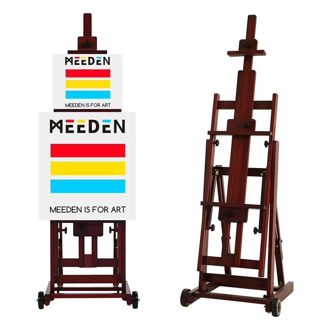 Meeden Artist Multifunction Studio Easel - Premium Beech Wood H-Frame Easel for 