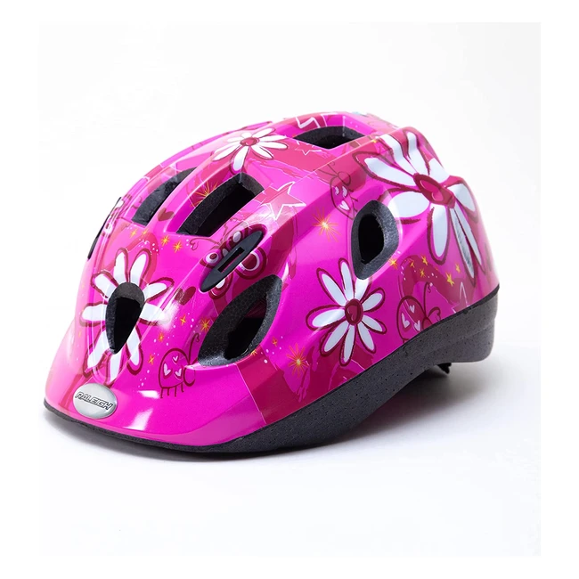 Raleigh Girls Mystery Cycle Helmet - Lightweight & Breathable - Pink - Size 52-56cm