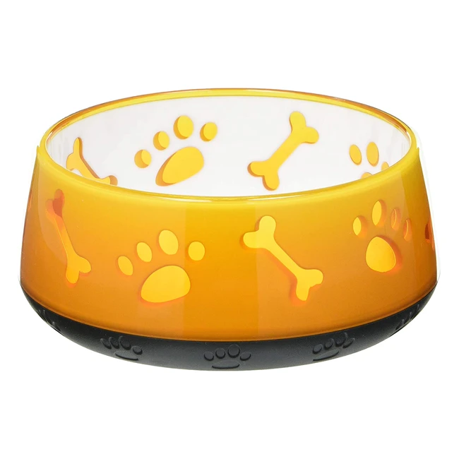Croci TPR Doggy Bowl - Non-Slip, Sturdy & Orange - 300ml