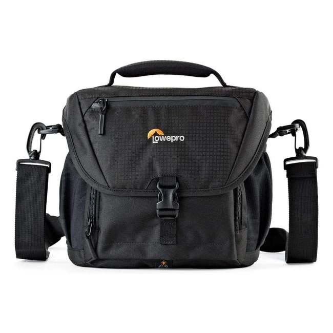 Lowepro Nova 170 AW II Camera Bag - DSLR with Attached Lens, Compact Photo Drone, 12 Additional Lenses, Flash - Black