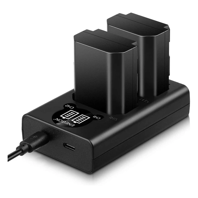 Batterie sostitutive ENEGON con caricabatterie dual USB per Sony NPFZ100 e Alpha 9/9R/9S/7R III/7 III/7R IV/6600