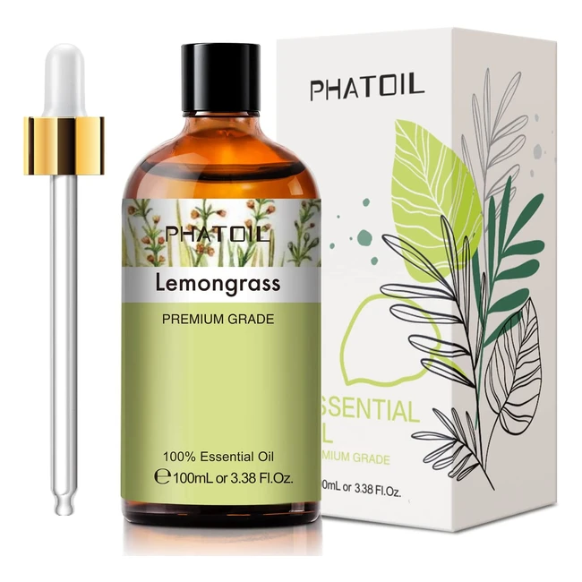 Olio essenziale di Lemongrass Phatoil 100ml - Puro al 100% per aromaterapia e fai da te