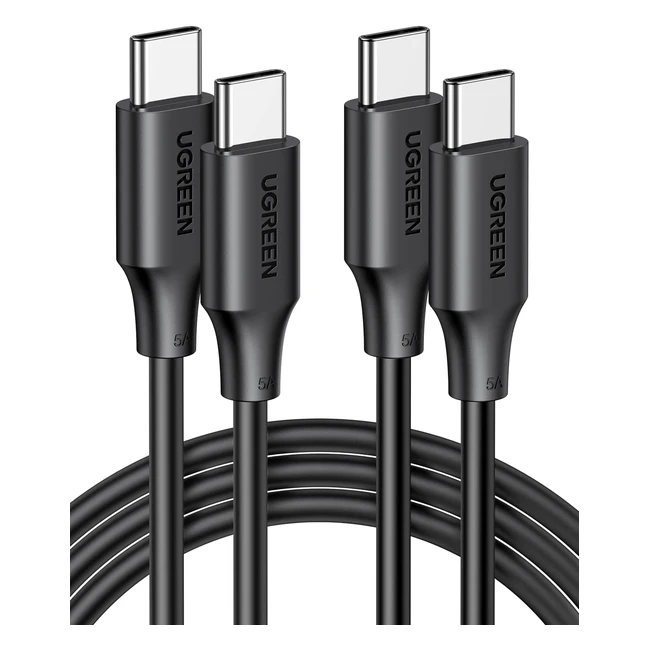UGREEN USB C Kabel 100W (2er-Pack) - PD 30 QC 4040 - MacBook Pro/Air, iPad Pro/Air, Galaxy S22/S21/S20, Pixel 7 Pro, 0,5m