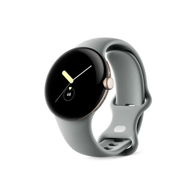 Google Pixel Watch - Smartwatch mit Aktivitätsaufzeichnung, Herzfrequenzmesser und LTE - Champagner-Gold Edelstahlgehäuse mit Sportarmband