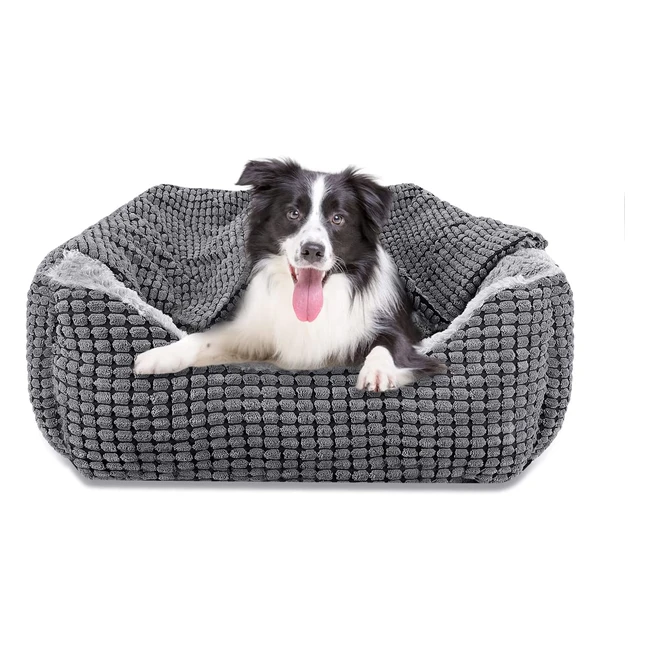 JoeJoy Rectangle XL Dog Bed - Warm Luxury and Washable - Fits up to 60lbs Pets