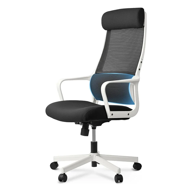 Melokea Ergonomic Office Chair - High Back Desk Chair with Lumbar Support  Adju