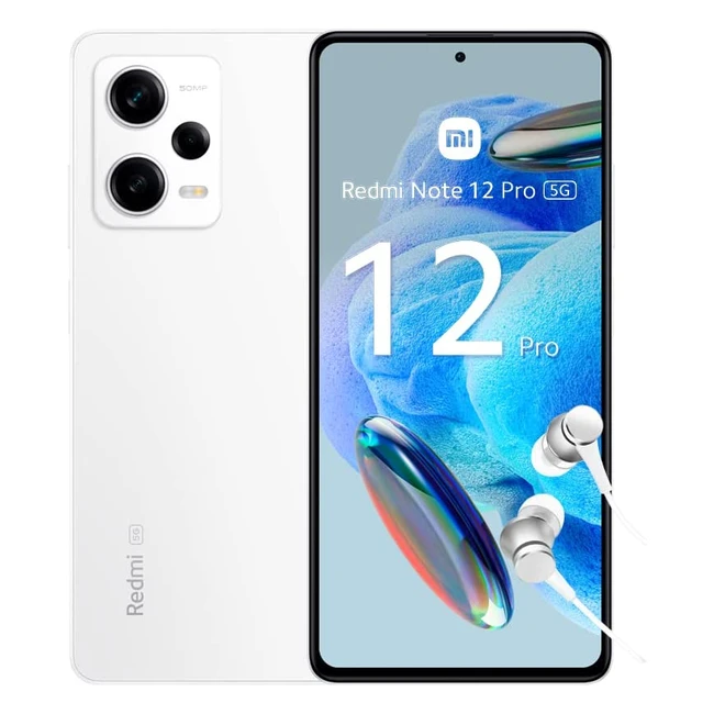 Xiaomi Redmi Note 12 Pro 5G Smartphone - 8/128GB - FHD Flow AMOLED Display - 50MP Kamera - 67W Turbo Charging - Dual SIM - Polar White