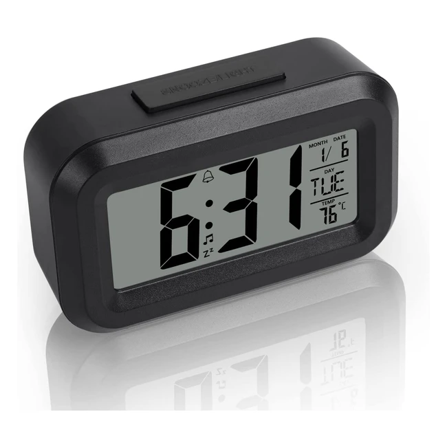 Vicloon Digital Alarm Clock - LED Display Adjustable Snooze Temperature Date