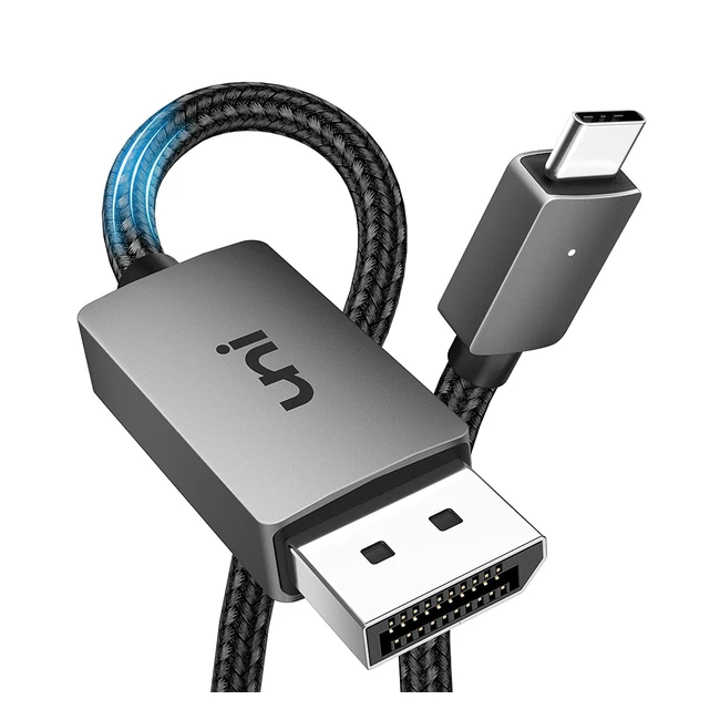 Cable USB C a DisplayPort 8K60Hz 2K240Hz Uni, 1.8m, Thunderbolt 3, Compatible con MacBook Pro, iPad Pro, iMac, XPS 15