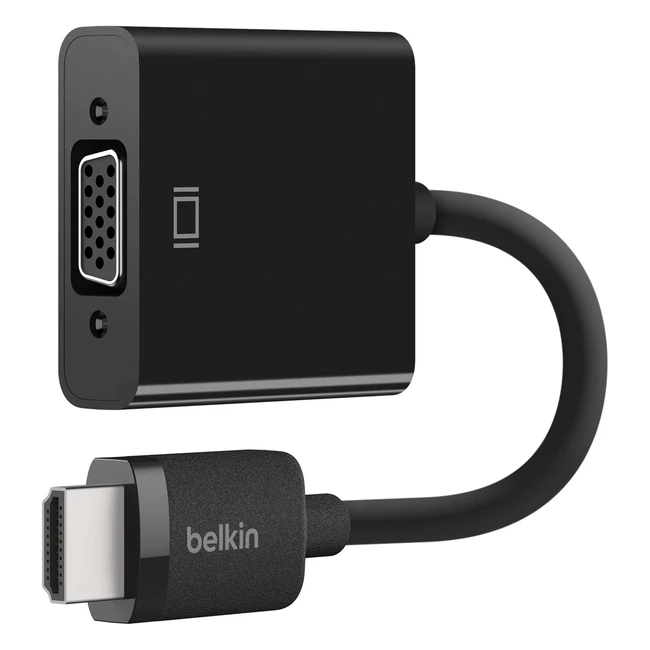 Belkin HDMI/VGA Adapter, Micro-USB, Full HD, Apple TV Compatible - Black