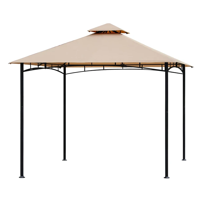 Sekey Barbecue Gazebo 3x3m - Wettersicheres Gartenzelt mit Doppeldach, UV-Schutz 50+ und 180g/m² Tarpaulin - Ideal für Gartenpartys, BBQs und Picknicks