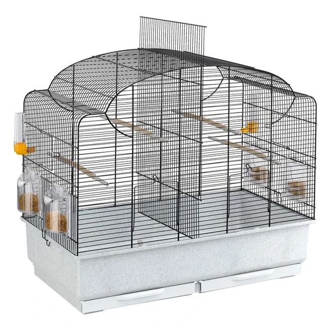 Cage Ferplast Canto pour Canaris et Oiseaux Exotiques - Petite cage de reproduction avec séparation et accessoires