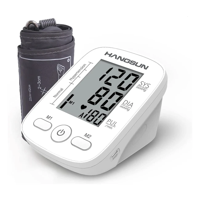 Hangsun Blood Pressure Monitor for Home Use - Fully Automatic with Large Cuff L