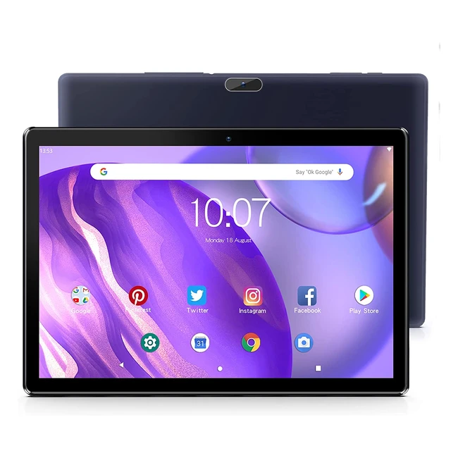 Pritom Tronpad 3GM10 Tablet - Android 10, 10 Zoll, 3G SIM, 32GB, Quad-Core, 512GB TF, 6000mAh, 8MP Kamera, WLAN, GPS, Bluetooth, USB Typ-C - Schwarz
