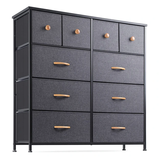 Nicehill 10-Drawer Dresser for Bedroom  Storage Organizer for Clothes Toys an