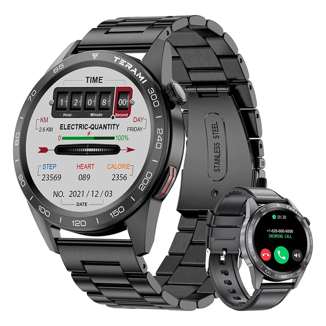 Montre connecte homme Bluetooth132HD avec cardiofrquencemtre moniteur de 