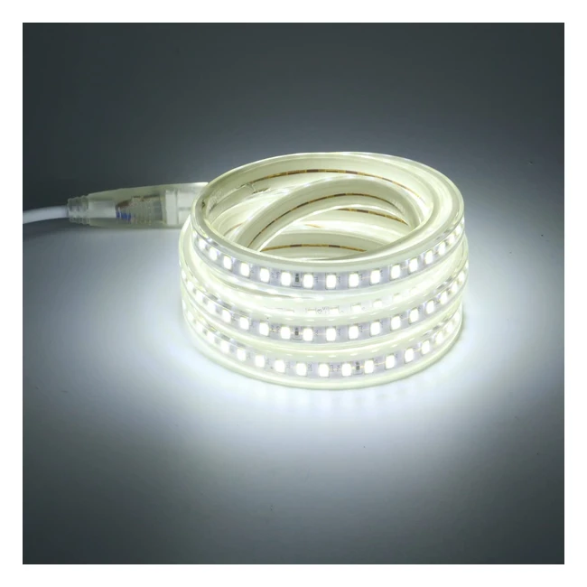 Ruban LED étanche extérieur 2m 6000K blanc froid - PCNING SMD 5730 120LED/m IP67 avec prise UE