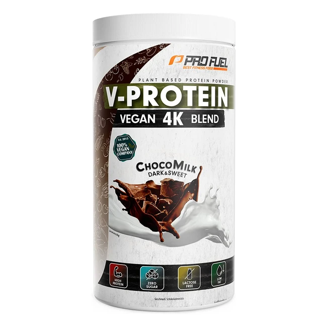 ProFuel 4K vegan Proteinpulver 1kg | 74% Protein | 22g Protein pro Portion