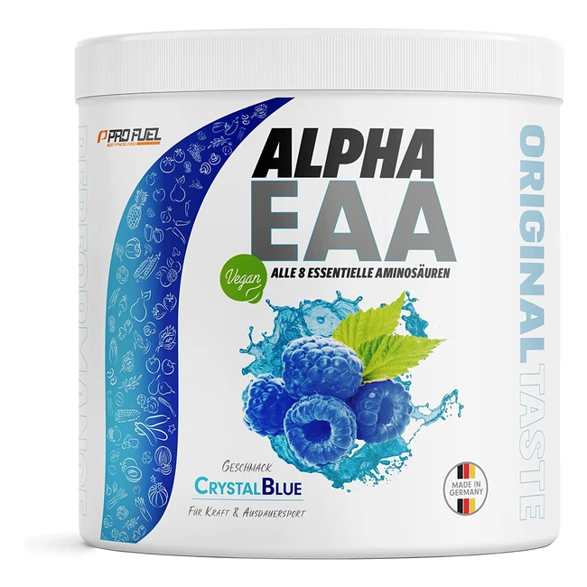 Alpha EAA Powder 462g Blue Raspberry - Alle 8 essentiellen Aminosäuren, vegan, optimale Qualität
