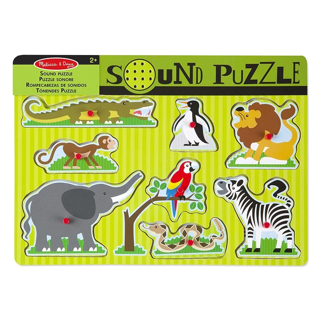 Melissa & Doug Zoo Tier Puzzle mit Soundeffekten aus Holz - Tolles Geschenk für Jungen und Mädchen