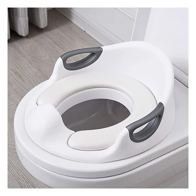 Réducteur de toilette enfant, siège d'entraînement pour pot, blanc, confortable et sécurisé