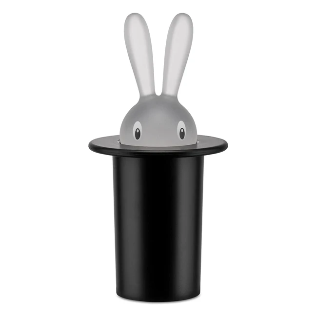 Portastuzzicadenti Alessi Magic Bunny ASG16 B in resina termoplastica nero