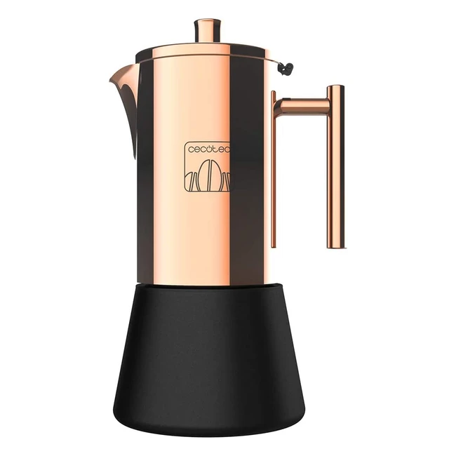 Cecotec Espresso Maker Moking 600 - Edelstahl Kaffeemaschine für alle Herdarten - 300ml Kapazität