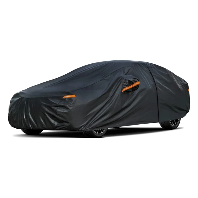 Kayme Car Cover - 100% Waterproof, Breathable, All Weather Protection, 3XL Black
