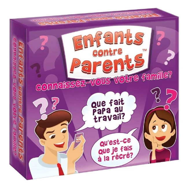 Jeu de plateau familial - Quiz de cartes pour enfants contre parents - Version française dès 6 ans