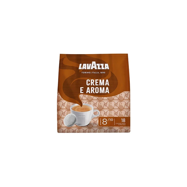 Lavazza Crema e Aroma - Cremiger und aromatischer Geschmack - Mittlere Röstung - 18 Pads