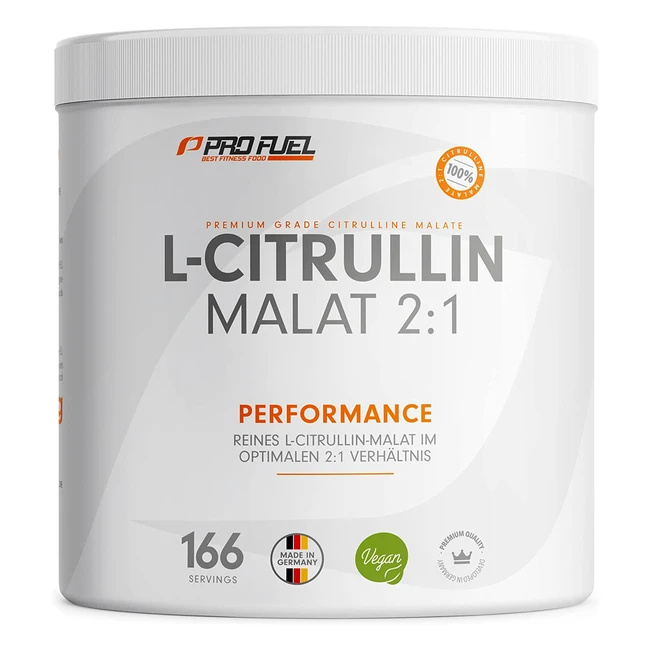 ProFuel Citrullin Malat 21 Pulver 500g - Optimale Dosierung, perfekte Löslichkeit, 100% vegan